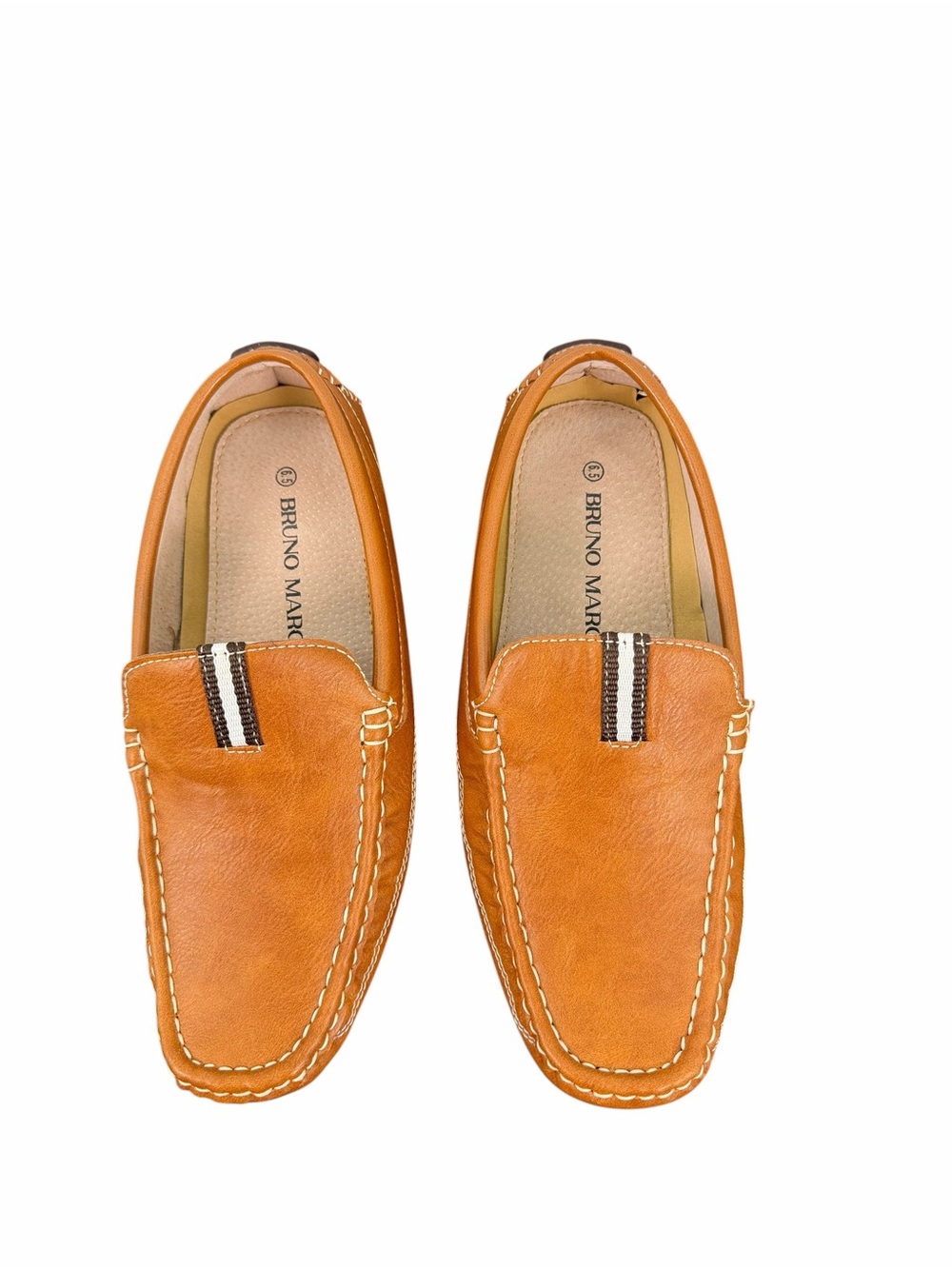 Bruno Marc Men’s Cognac Slip-On Driving Loafers